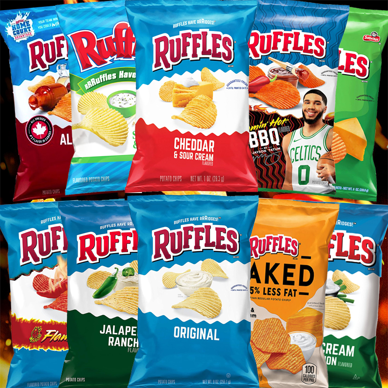 American imports RUFFLES CHEDDAR Lever Lev taxi cheese Cheese Taste Chips Casual Snacks 184 gr