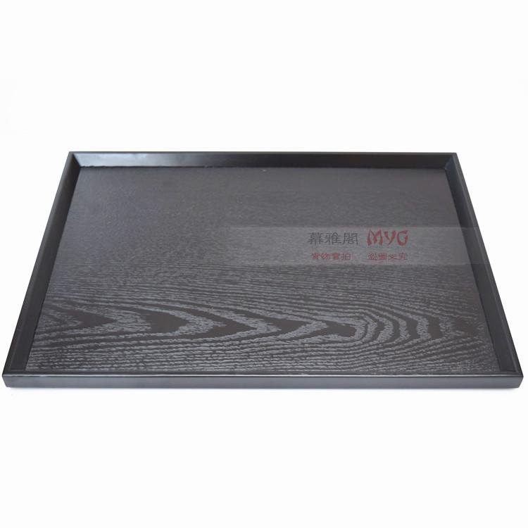 Pallet gỗ dài màu đen Tấm khay Nhật Bản Khay trà sáng tạo Bộ trà châu Âu bộ bình trà thủy tinh