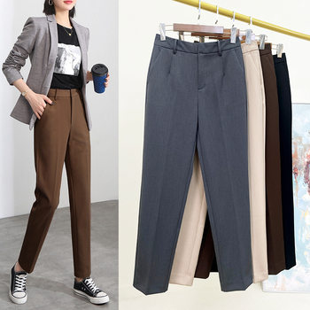 Women's nine-point trousers, popular autumn style, small waist, slimming, professional formal wear, commuting, small feet, cigarette pipe pants Women's nine-point trousers, popular autumn style, small waist, slimming, professional formal wear, commuting, small feet, cigarette pipe pants