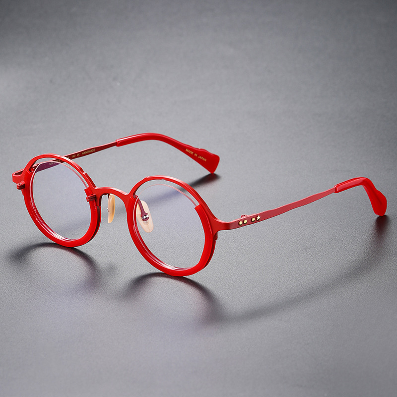 Glasses Frame Made of Pure Titanium, Designed by Japanese Designer Maruyama Masahiro, Same Model 0053, Xiaohongshu Style, Personalized and Fashionable Large Frame Glasses