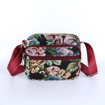 New floral cloth shoulder bag female middle-aged and elderly leisure travel messenger backpack mini mobile phone bag business wallet