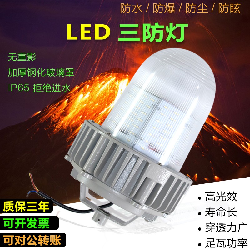 Super bright LED three-proof explosion-proof lights workshop factory room industrial and mining lighting warehouse lights gas station cold storage explosion-proof type