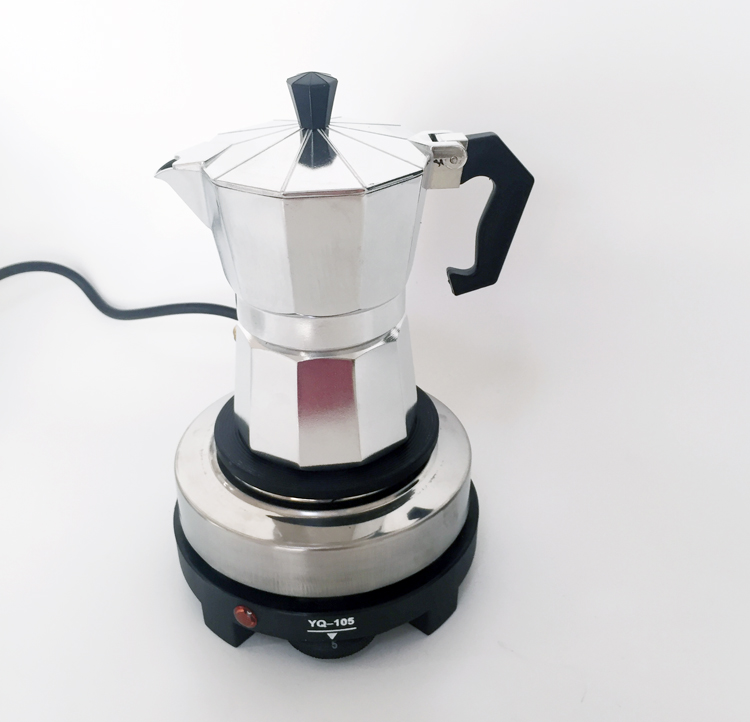 Nồi cà phê Ý Mocha nồi nhà pha cà phê dụng cụ cà phê bát giác nhôm Moka nồi nhôm nồi điện bếp màu mô hình - Cà phê dụng cụ pha cold brew