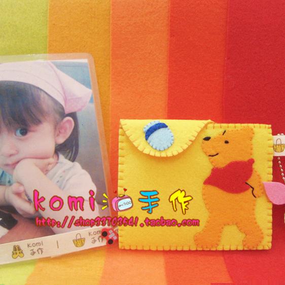 Winnie the Pooh Makeup Bag Graduation Gift Loose Coin Purse Non-Woven Fabric Bag Card Holder Finished Product Clearance Cute