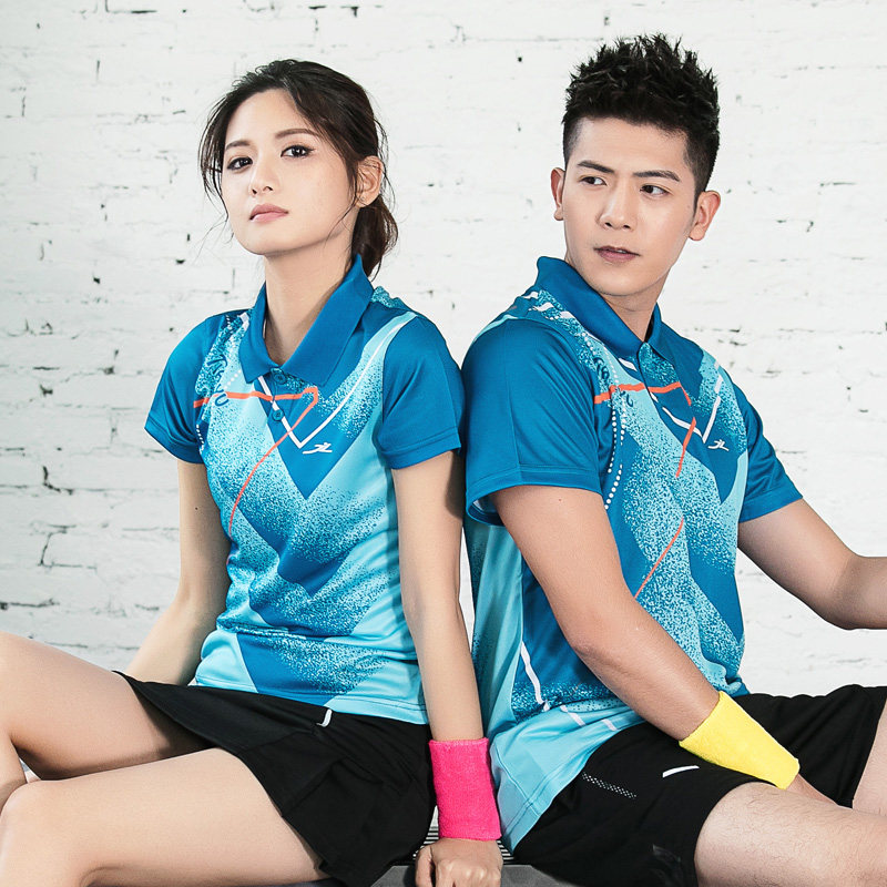 New Summer Badminton Suit Men And Women Short Sleeve Speed Dry Breathable Tennis Suit Group Purchase Sportswear Shorts Short Skirts