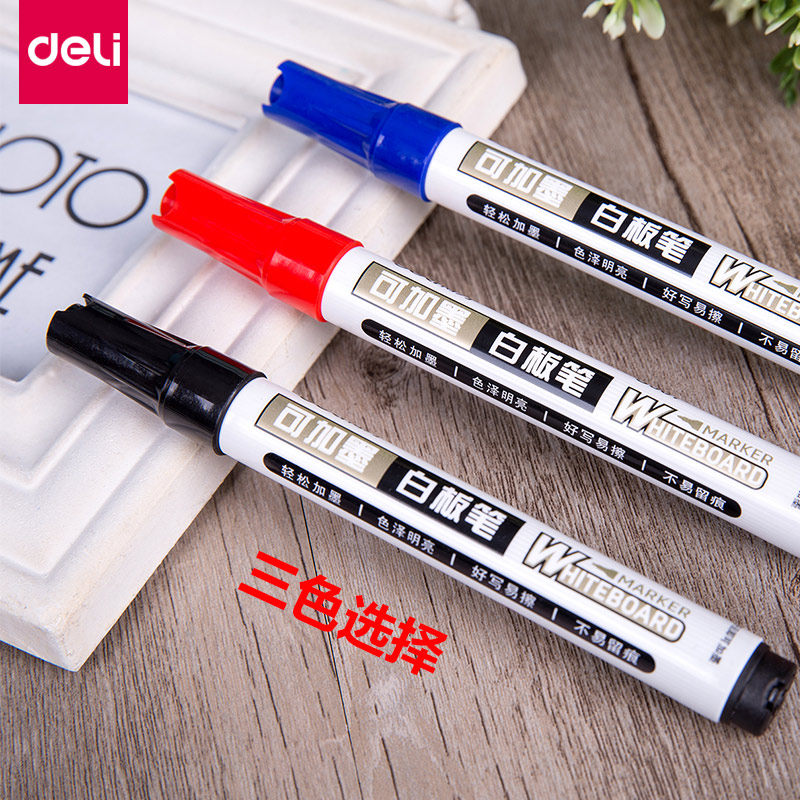 CALI S507은 잉크 화이트 보드 펜 블랙 워터 기반 마킹 가능 어린이 블랙 보드 페인팅 보드 작문 보드 흰색 금지 마크 워터 펜 용량이 큰 파란색 및 빨간색 잉크 교사를 지우기 쉬운