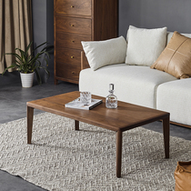 Mugwood furniture Japanese all solid wood coffee table modern simple small apartment coffee table living room black walnut tea table