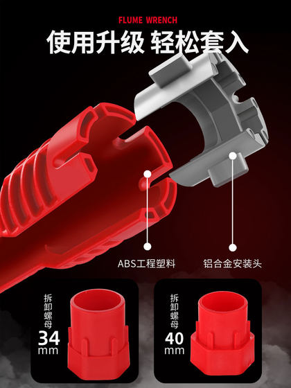 绿林多功能水槽扳手水龙头八合一卫浴神器家用水管拧松器工具
