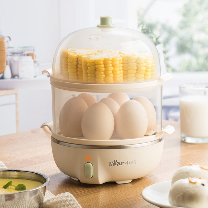 Small Bear Cook Egg instrumental Auto power off Home Mini Steamed Egg BREAKFAST CHICKEN EGG SPOON MACHINE MULTISMALL FUNCTION
