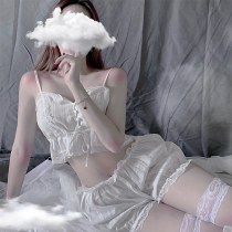 Sexy pajamas female sex tease small chest transparent tease underwear temptation lace suspender passion suit hot show