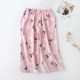 Quần thun cotton lụa pijama quần đùi mùa hè của phụ nữ bảy điểm lỏng lẻo cotton mỏng băng lụa mặc nhà quần không khí cộng với kích thước - Quần tây