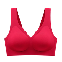 Catman Big Red Underwear Womens Small Breast Gathering Anti-Sagging Wedding Bride Chinese Wine Red Zodiac Year Bra Set