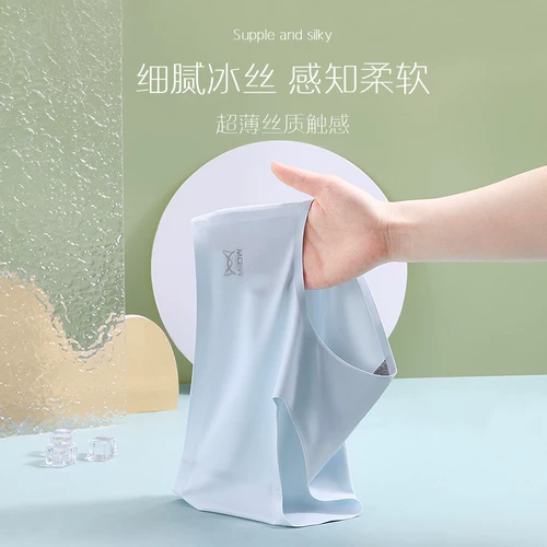 Нижнее белье, летние тонкие шелковые хлопковые штаны, антибактериальные дышащие трусы, средняя посадка