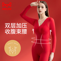 Catman Body Shaping Bodysuit Full Body Shaping Clothes Slimming Seamless Long Sleeve Bottoming Underwear Corset Waist Tightening Body Clothes