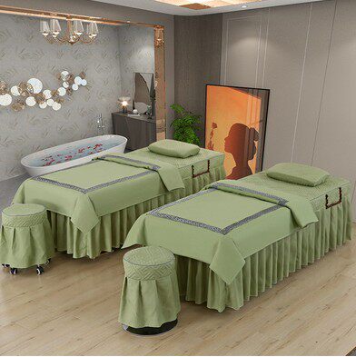 Purple massage, beauty, physiotherapy, embroidery, shampoo, bed cover, four-piece set, beauty manicure, bed sheet, quilt cover, custom-made