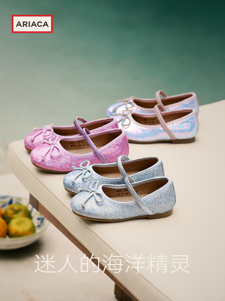 ARIACA艾芮苏人鱼鞋女童公主鞋小女孩软底单鞋儿童闪亮皮鞋配礼服 — 3