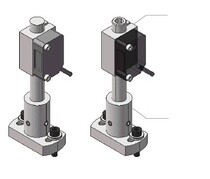 Photo-electric sensor mounting with fixed clamp optical axis fixed clamp guide shaft support seat support seat