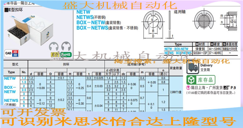 Type E clasp NETW NETWS1 2 1 5 2 2 5 3 4 5 6 7 8 9