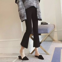 Pregnant Woman Pants Spring Autumn Clothing Autumn Winter Fashion Pregnant Woman Horn Pants 90% Pants Plus Suede Thickened Outwear Long Pants Fall