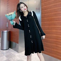 Pregnant women sweater autumn 2021 Autumn New loose size coat out long pregnant women dress Autumn Winter