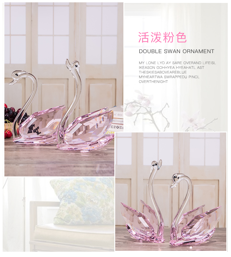 Crystal swan thời trang quà tặng đám cưới thực tế món quà cưới sáng tạo trang sức nhà mới cưới các đồ vật để trang trí nhà ở