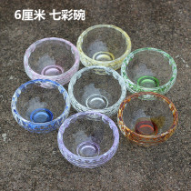 Transparent crystal bowl for Buddha cup for bowl Tribute water supply bowl Holy water cup White colorful glass bowl Beauty cup Salad