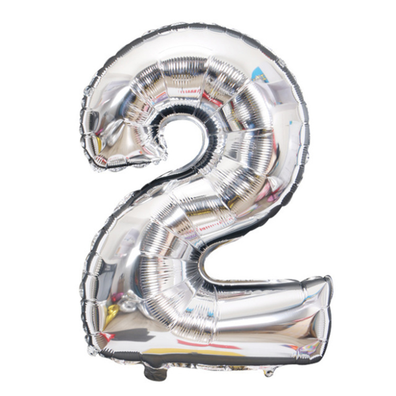 30 Inch Old Digital Silver 232 inch aluminum foil number Gold Silver Black Gradients Optional Wedding marry arrangement 0 reach No.9 code Optional Aluminum film balloon