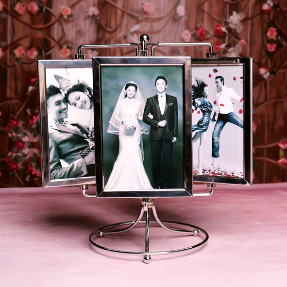 DIY Creative Ferris Wheel Creative Metal Photo Frame Display Stand 6-Inch 7-Inch 8inch 10inch European-Style Rotating Photo Frame Picture Frame