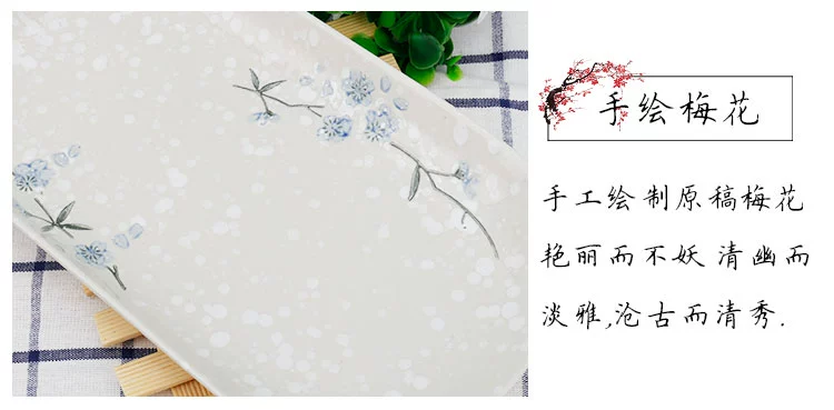 Phong cách Nhật Bản và bộ dao kéo gió hộ gia đình đặt chén đĩa bông tuyết bằng sứ gốm sứ bát 26/26/30 đầu đĩa