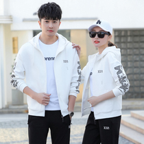 Brand sportswear set mens and womens spring and autumn student Jordano cotton hooded sweatshirt 361 outdoor three-piece set