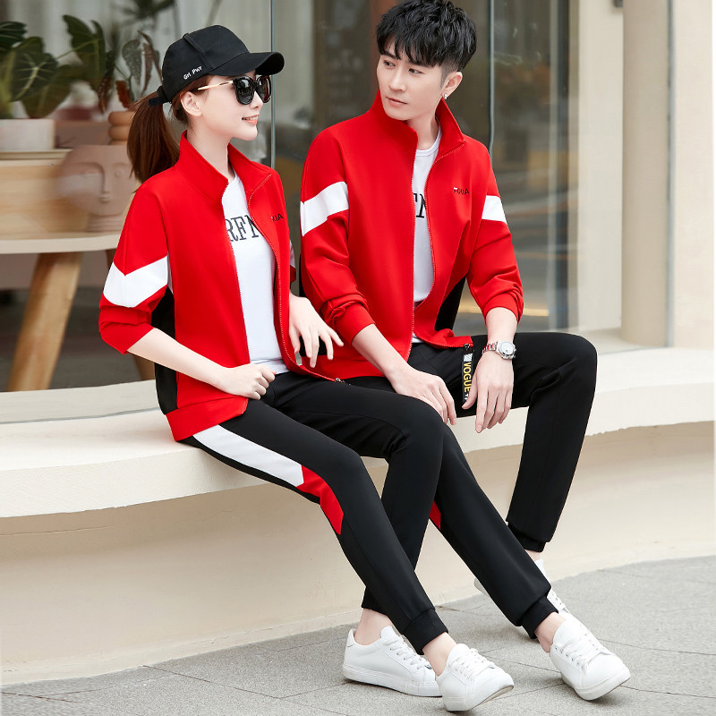 361 couple spring stand-up collar large size group purchase sportswear suit Jordanno male and female students autumn casual clothes cotton