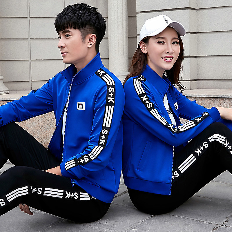 Couple standing collar group purchase 361 large size slim sportswear suit men and women Jordano students spring and autumn casual clothes