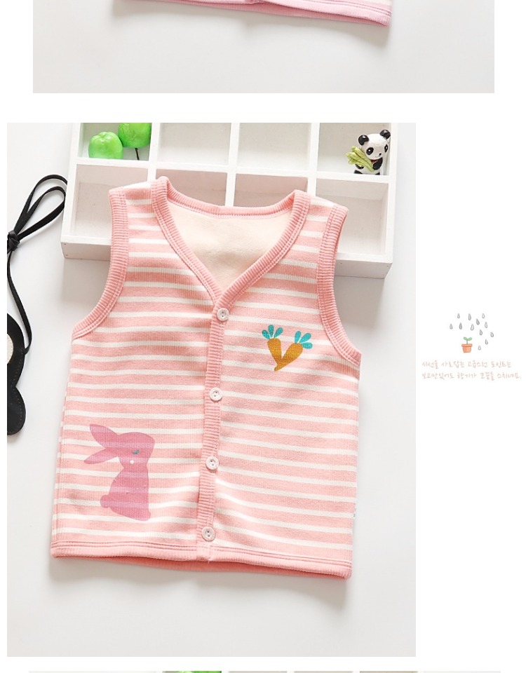 Áo ấm trẻ em vest vest cotton cộng với nhung dày trẻ em bé áo ấm vai nam mùa đông nữ - Áo ghi lê ao gile cho be so sinh