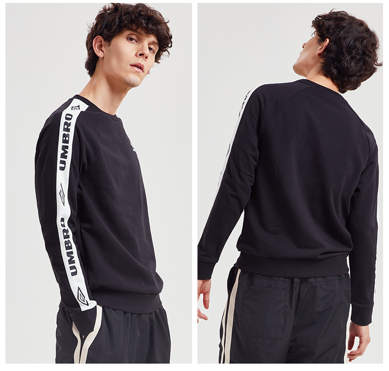 Umbro UMBRO áo len mùa xuân nam cổ tròn xu hướng chuỗi áo len thể thao - Thể thao lông cừu / jumper áo hoodie hồng