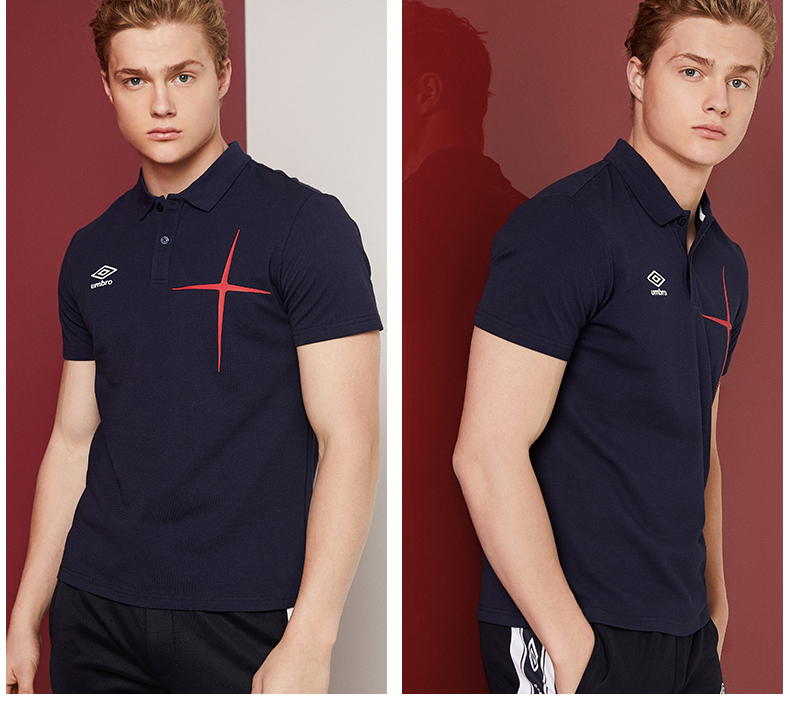 Umbro Yinbao 2019 hè mới xu hướng ve áo nam giản dị Áo sơ mi nam thể thao nam áo thun ngắn tay - Áo polo thể thao áo polo nam