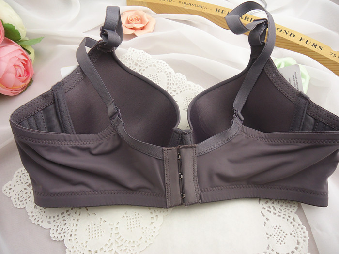 Đơn giản màu rắn ba-ngực sợi carbon trắng cotton mỏng B cup ladies bra điều chỉnh loại tập hợp các bộ sưu tập của đồ lót vú