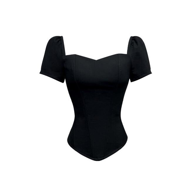 Better Me Short-Sleeve Sexy Three-Dimensional Fishbone Corset Tube Top Slim-Fit Vest Slimming Inner Wear Off-Shoulder Top