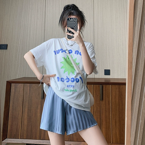 Шорты для беременных, шелковые штаны, тонкие безопасные леггинсы, летняя одежда