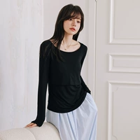 С длинными рукавами модельные черные (с грудными прокладками)