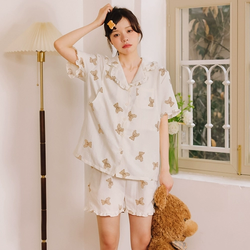 米度丽 Летняя тонкая послеродовая пижама для кормящих грудью, марлевая летняя одежда