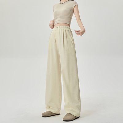 Maternity Pants for Autumn That Don'T Squeeze the Belly, Wide-Leg Pants for Summer, Thin Straight-Leg Pants for Pregnant Women, Petite Long Pants for Autumn — 8
