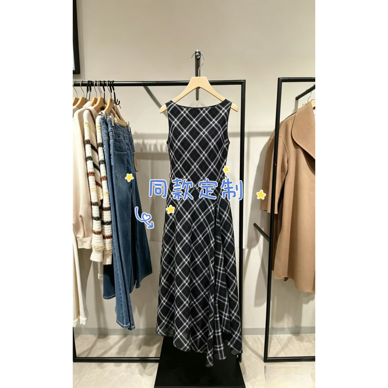 Fashionable Women's Dress 2026 Summer New Comfortable Belt with Lyocell Slit Skirt 32627A061-Ag