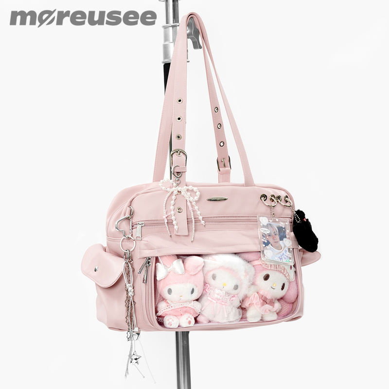Concert Hidden Compartment Light-Up Sign Large Capacity High-End Star-Chasing Shoulder Bag Pink Korean Style Daily Commute Concert Hidden Compartment Light-Up Sign Large Capacity High-End Star-Chasing Shoulder Bag Pink Korean Style Daily Commute