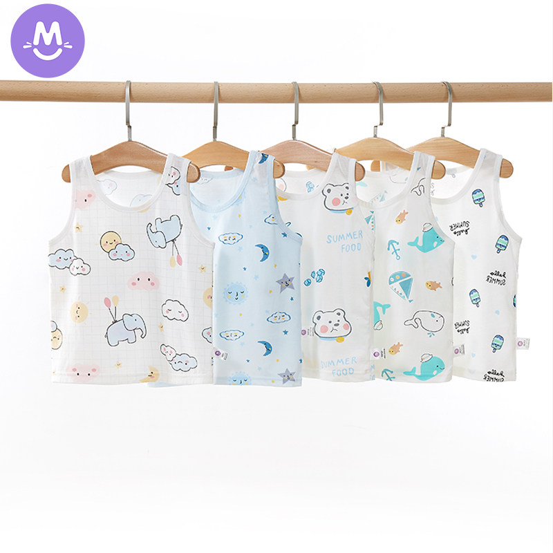Clear cotton newborn child vest summer baby children without sleeve bottle for boys and girls