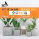 Rich Bird Cement Flower Pot Creative Square Simple Nordic Style Landscape Art Handmade Oversized Magnesium Clay Flower Pot