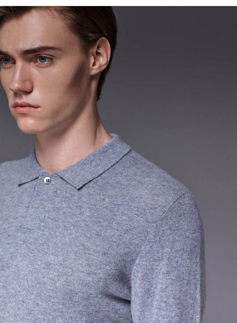 Áo len cashmere Jinba 2018 Casual dành cho nam Kiểu mới Áo choàng cổ cao thời trang Xuân hàng đầu HYEL3399 - Áo len Cashmere thời trang nam