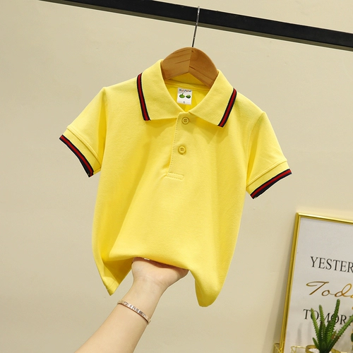 Детская хлопковая летняя одежда, футболка polo для отдыха, детская одежда, впитывает пот и запах