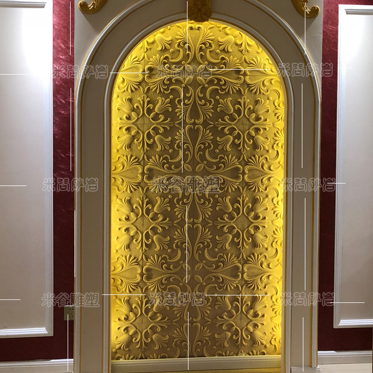 Customized Chinese European style sandstone relief entrance wall mural beauty salon sand rock background wall image wall resin sand carving brick