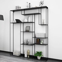 The Nordic floor-to-wall shelf-gap living room is super-narrow 20cm bookcase storage iron black display