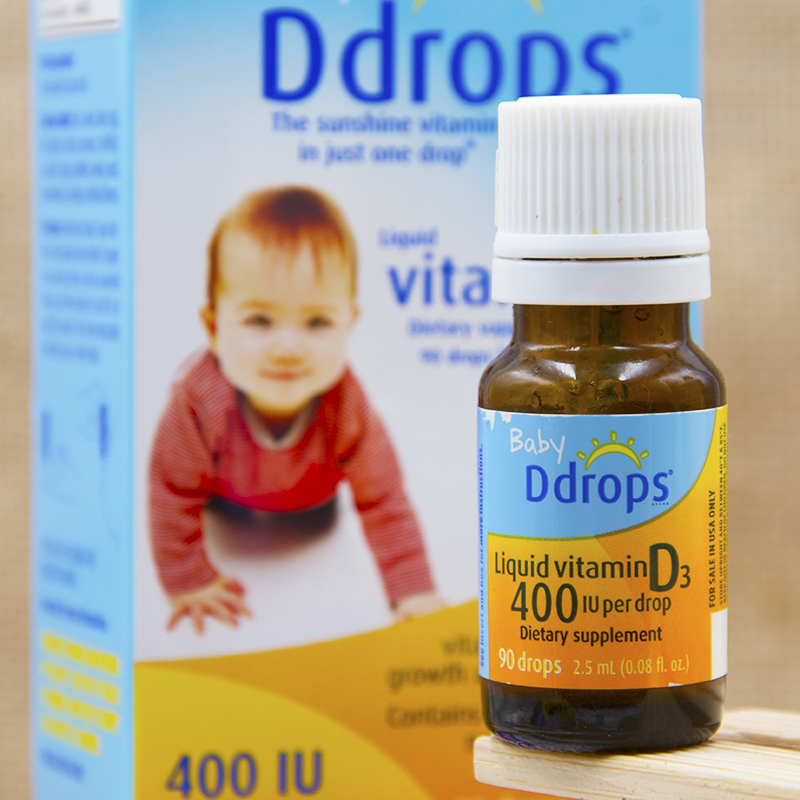 US Ddrops Vitamin d3 newborn baby infant child supplements calcium vd drip 400iu-Taobao